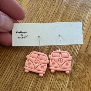 Pink Van Earrings